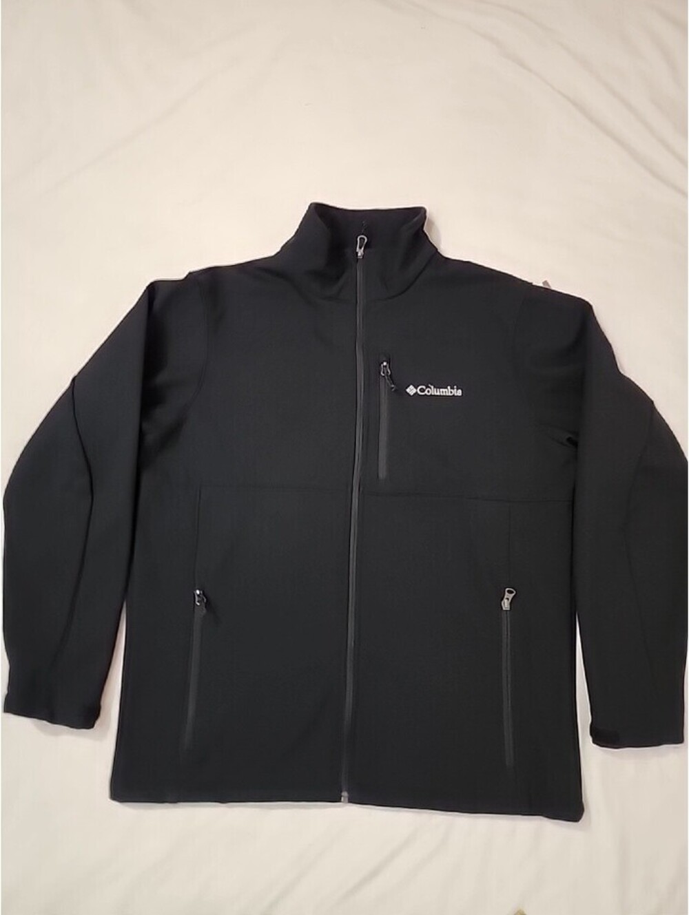 Columbia Mens Size L Black Fleece Lined Jacket Waterproof RN69724 CA05367